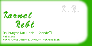 kornel nebl business card